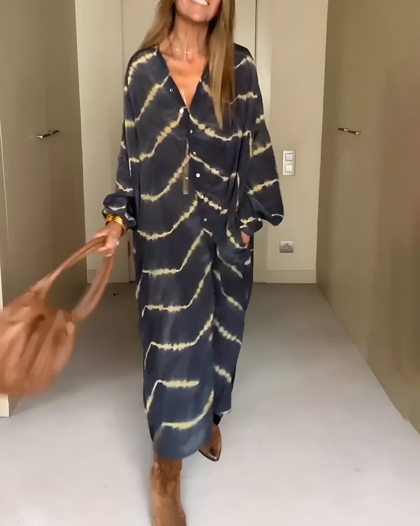 Camille | Robe Longue Bohème à Rayures
