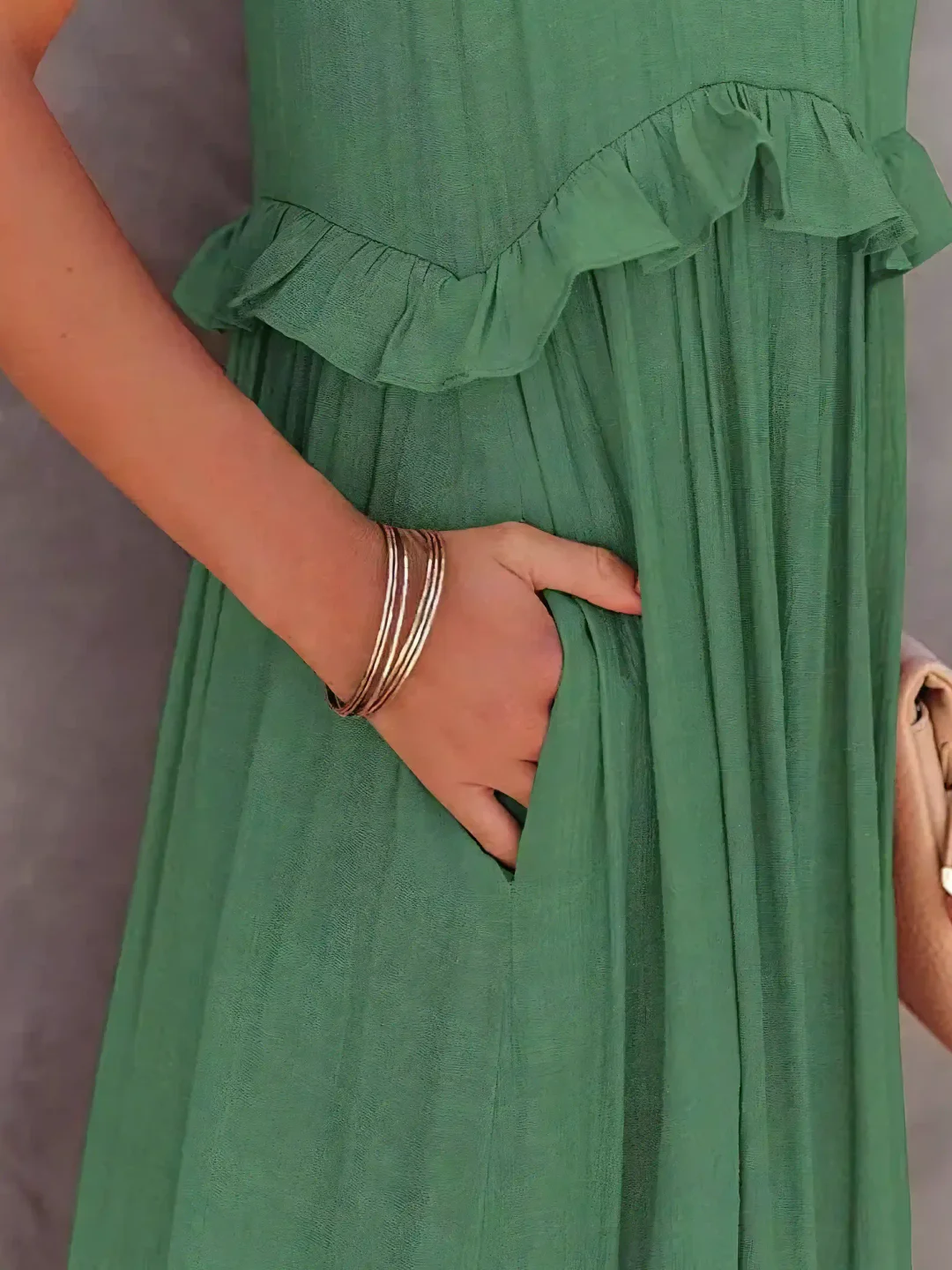 Mabel™ – Robe Longue Volants & Légèreté