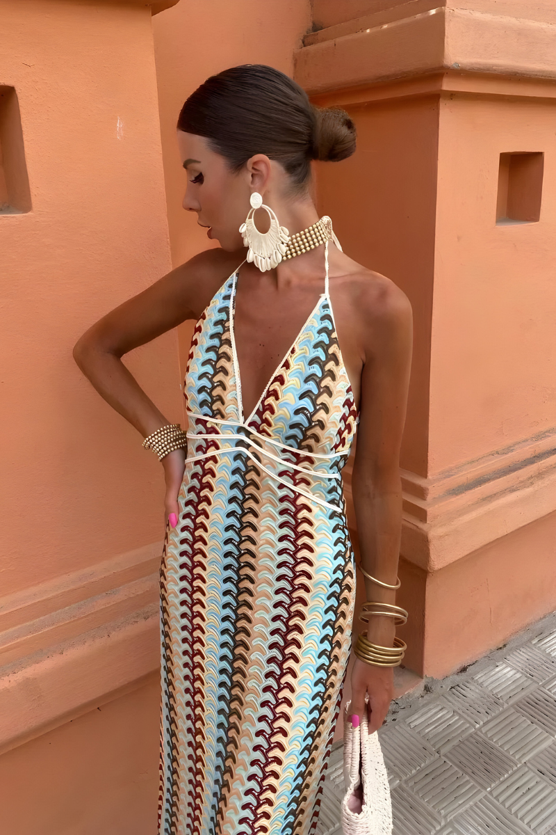 Solena™ | Robe longue bohème à dos nu