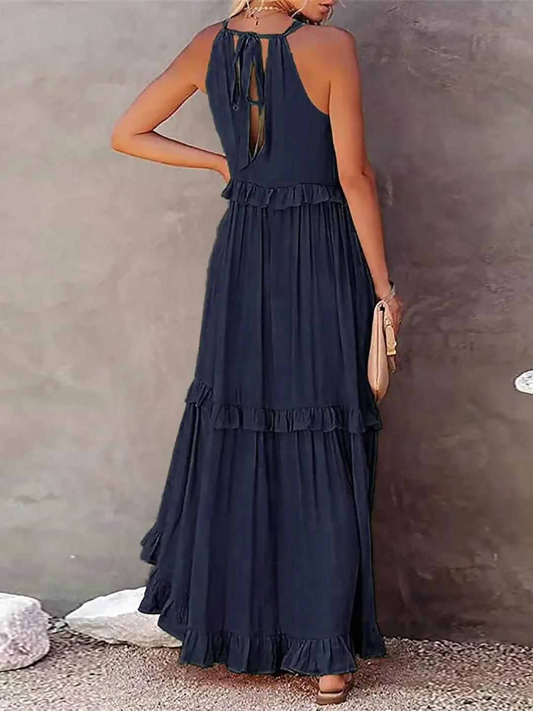 Mabel™ – Robe Longue Volants & Légèreté