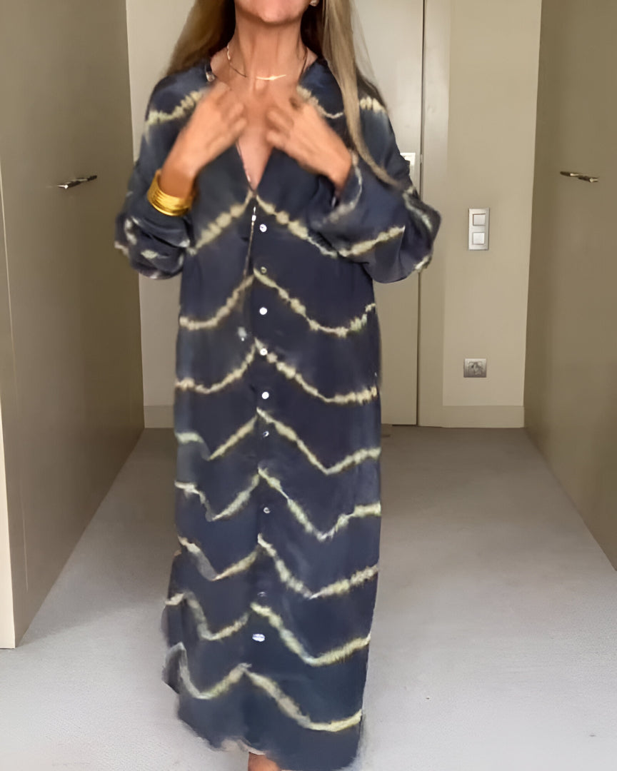 Camille | Robe Longue Bohème à Rayures