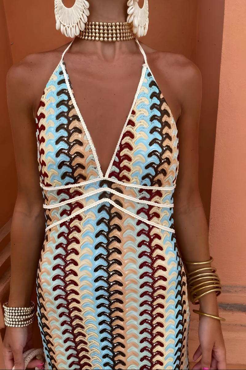 Solena™ | Robe longue bohème à dos nu