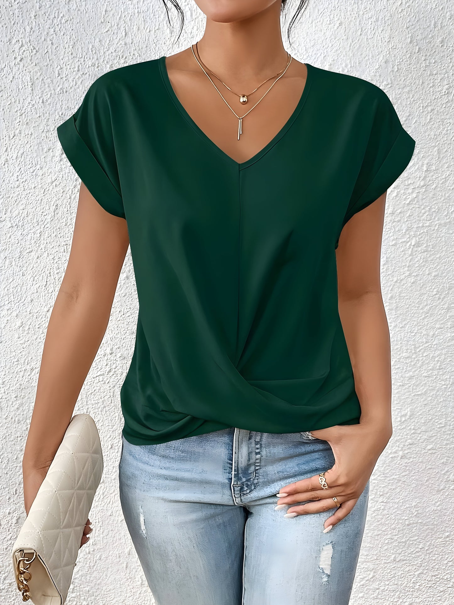 Ziva™ | T-shirt décontracté à col en V