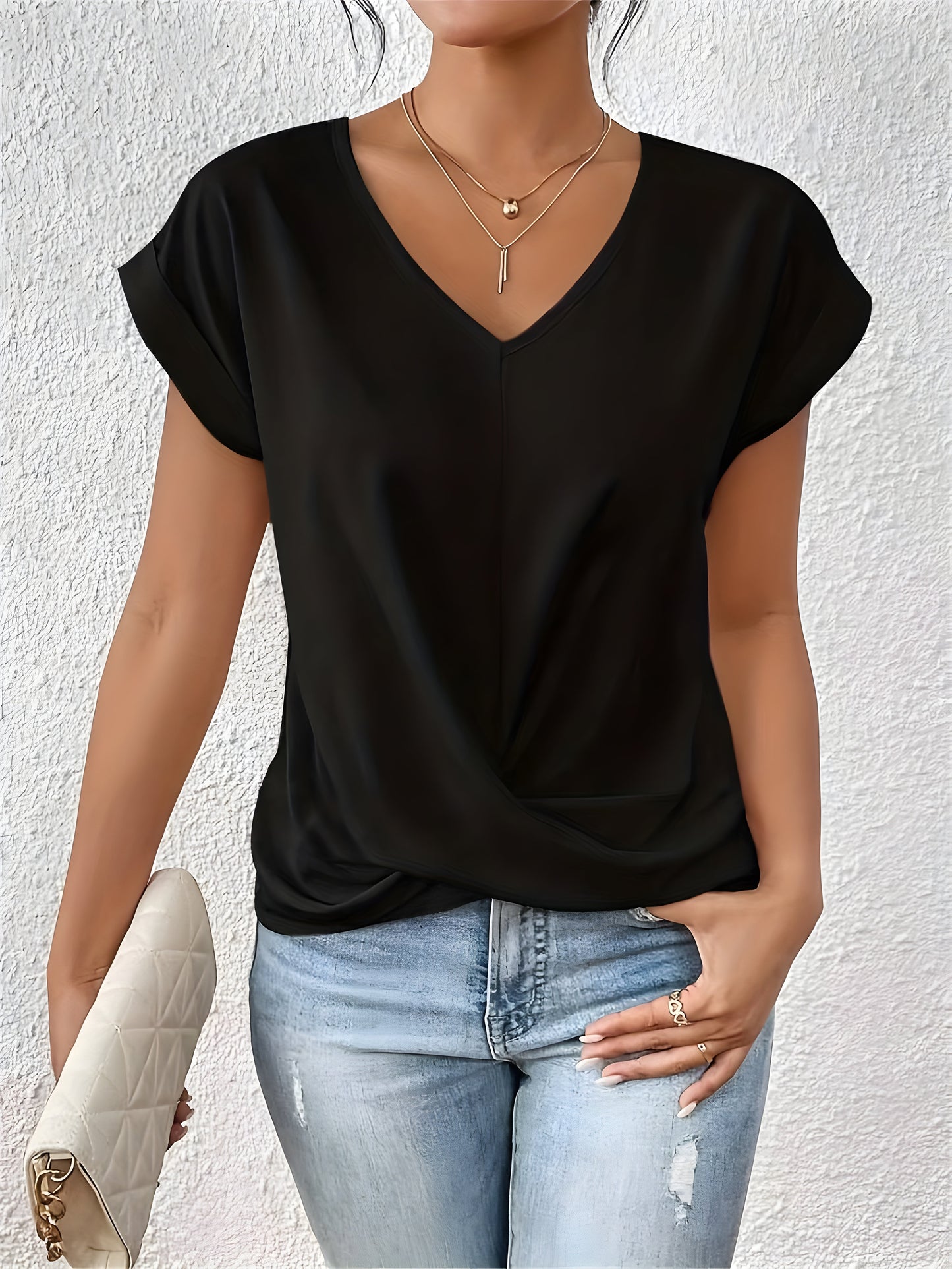 Ziva™ | T-shirt décontracté à col en V