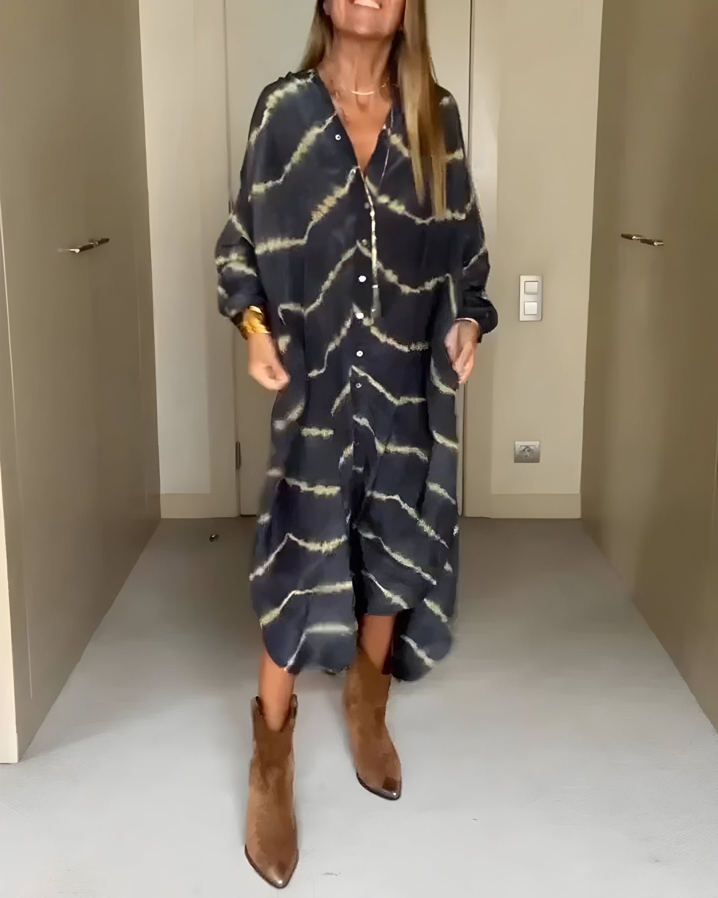 Camille | Robe Longue Bohème à Rayures