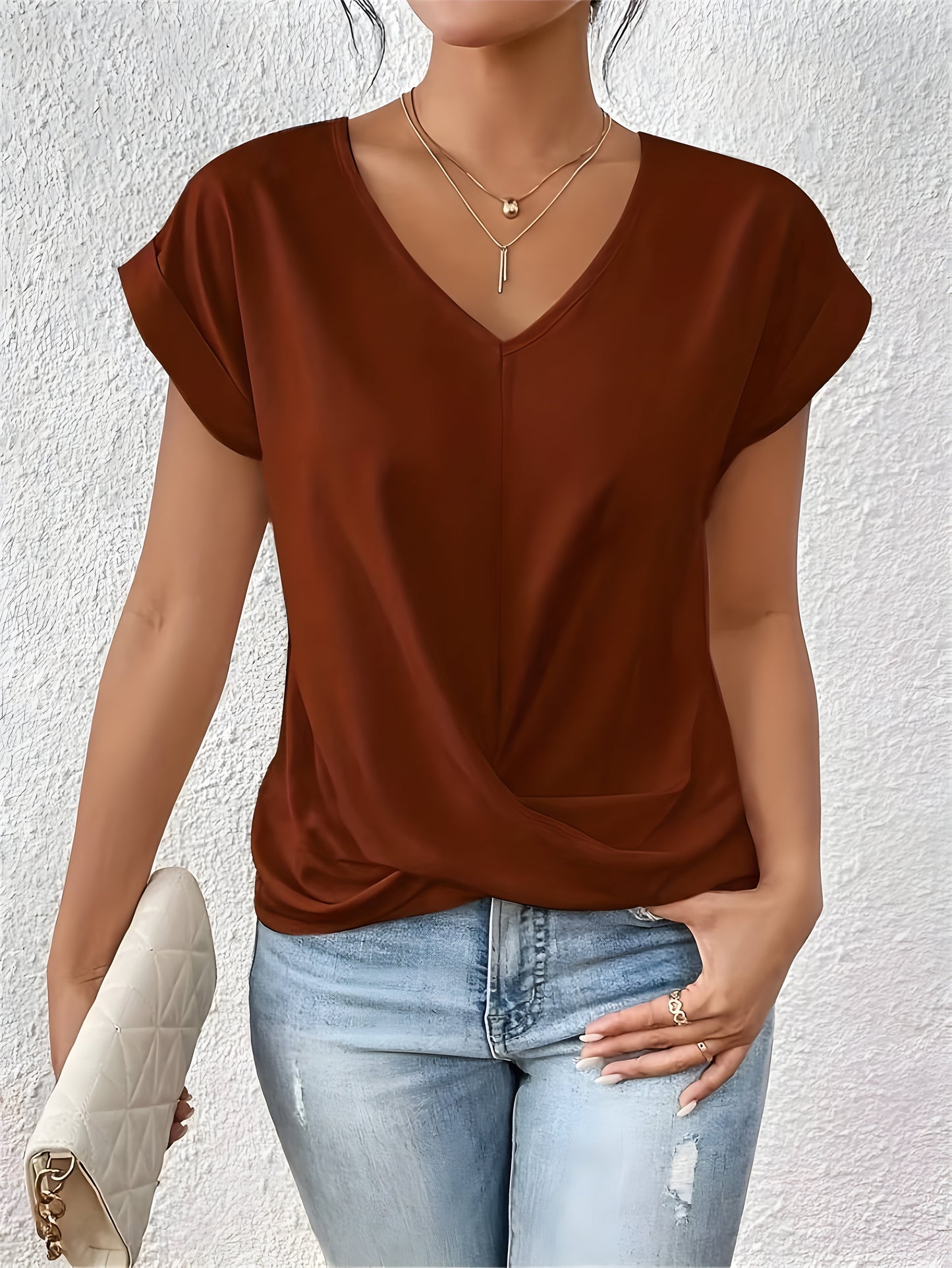 Ziva™ | T-shirt décontracté à col en V