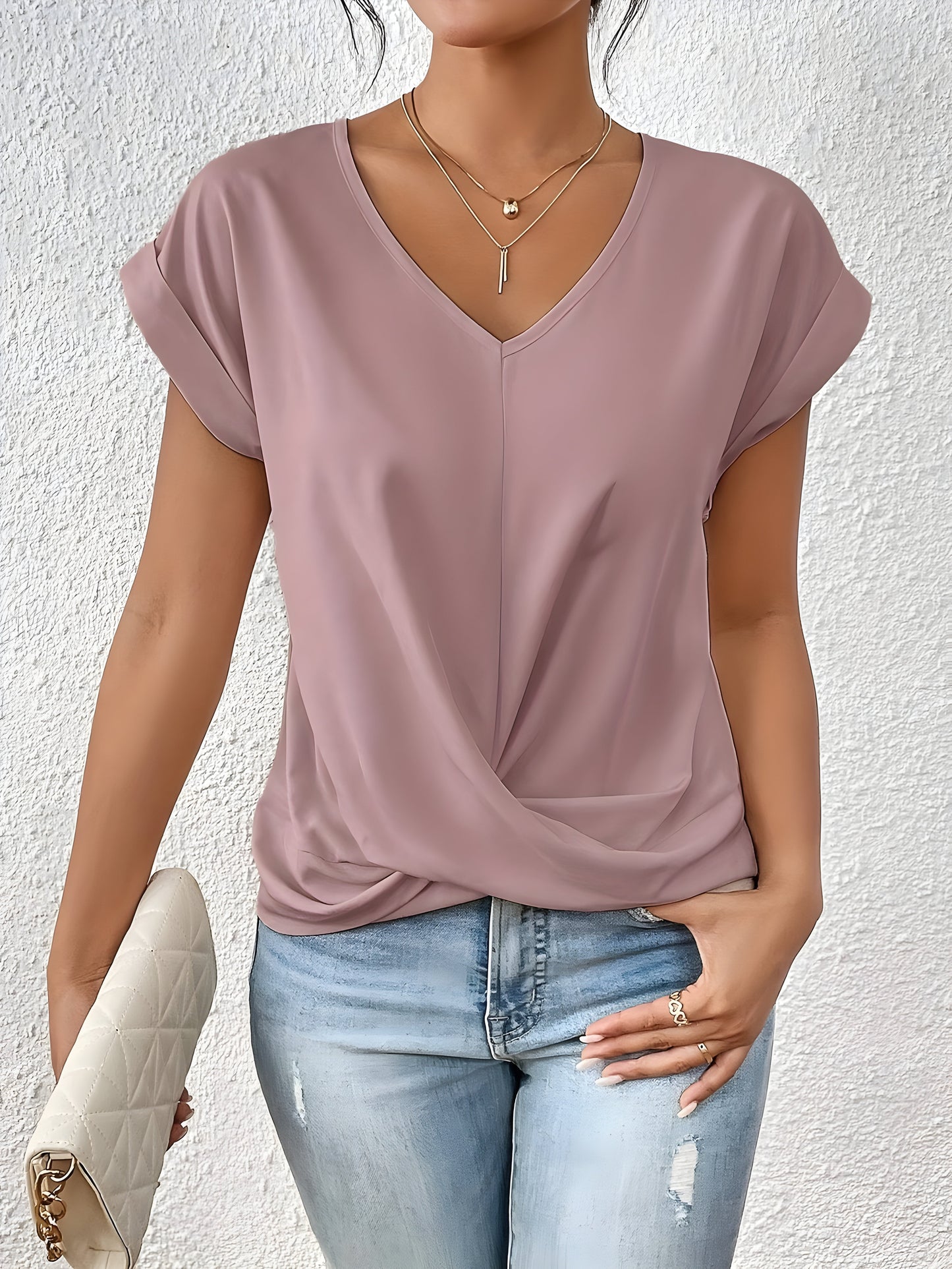Ziva™ | T-shirt décontracté à col en V