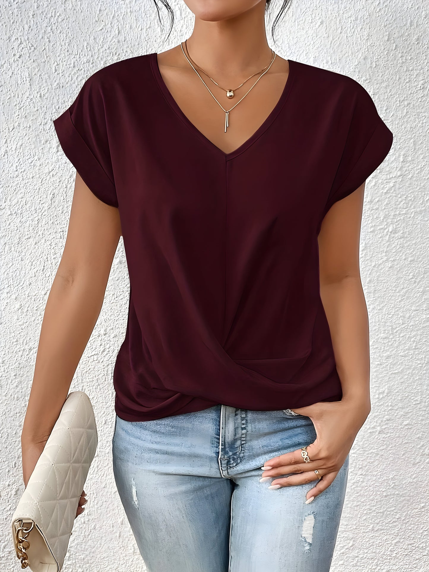 Ziva™ | T-shirt décontracté à col en V