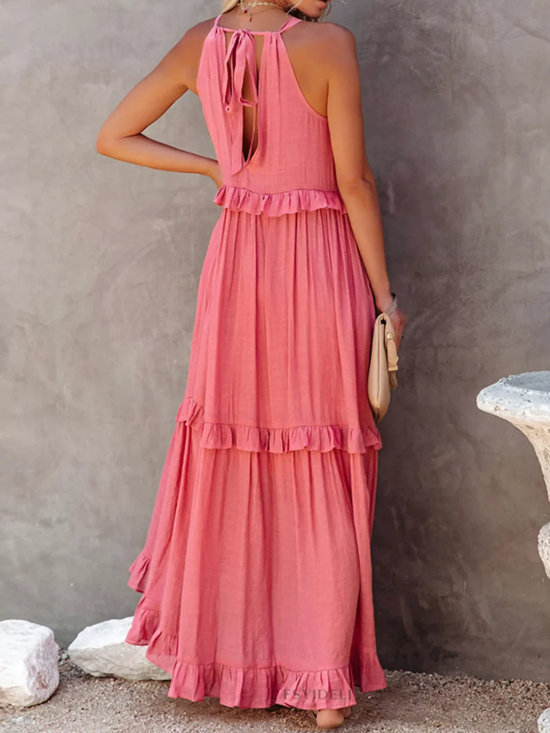 Mabel™ – Robe Longue Volants & Légèreté