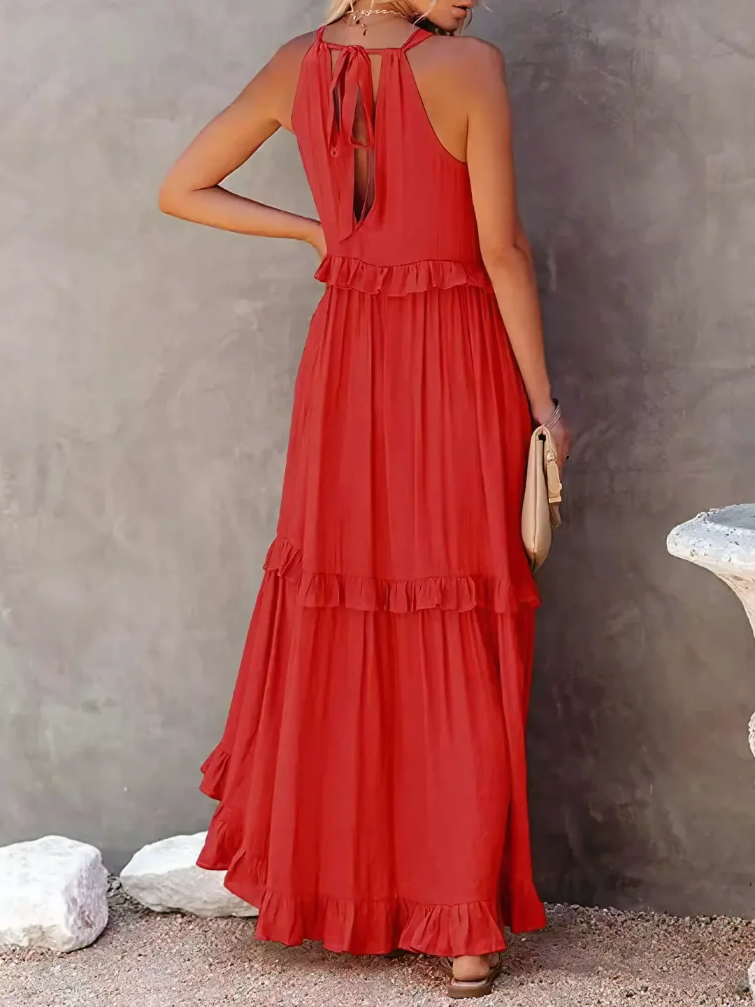 Mabel™ – Robe Longue Volants & Légèreté