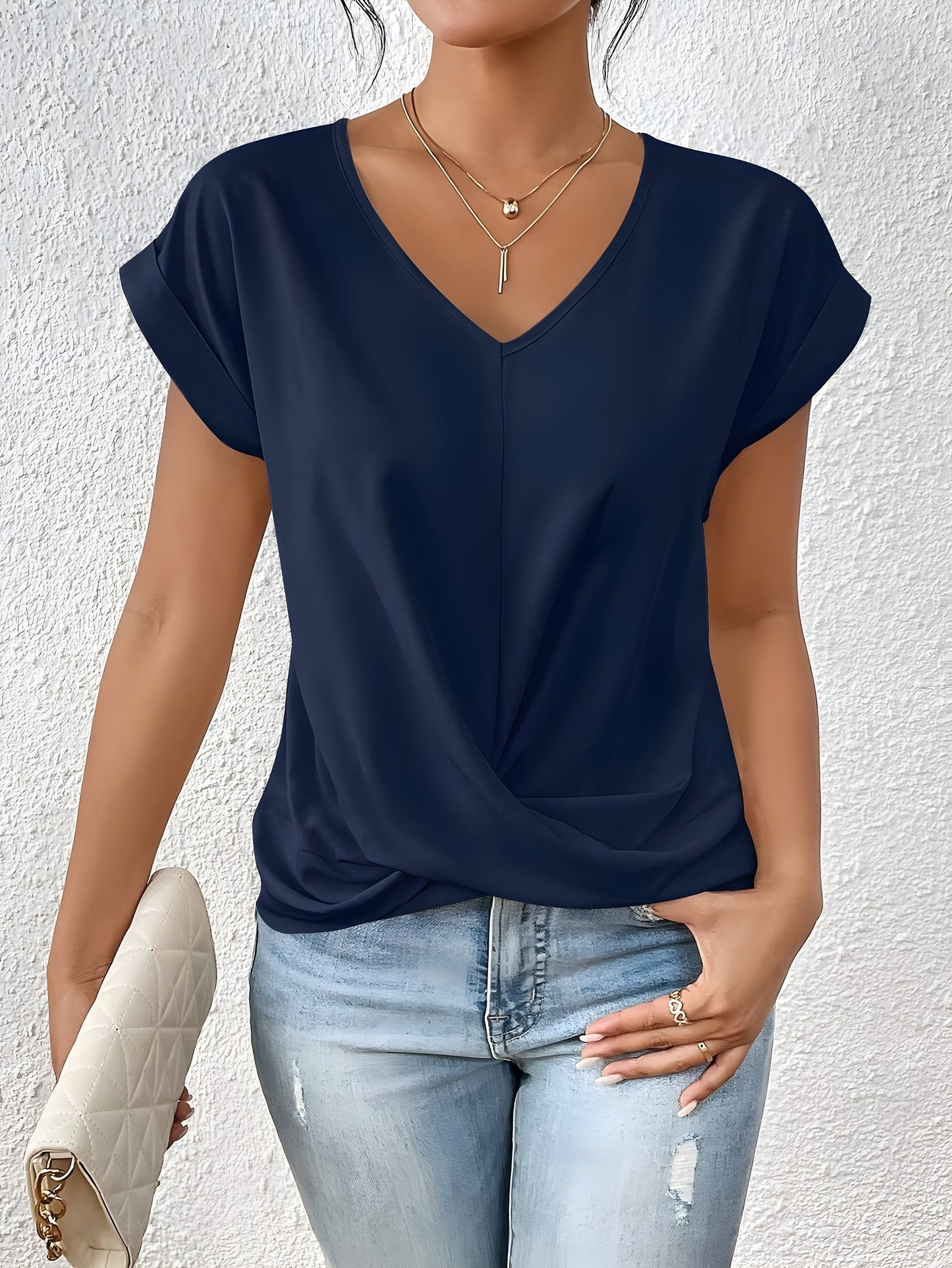 Ziva™ | T-shirt décontracté à col en V