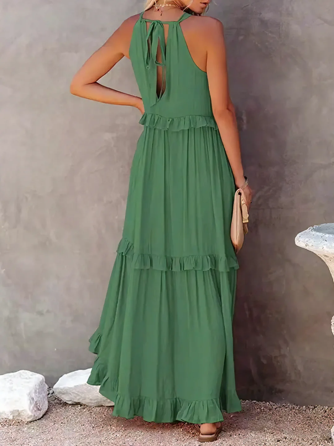 Mabel™ – Robe Longue Volants & Légèreté