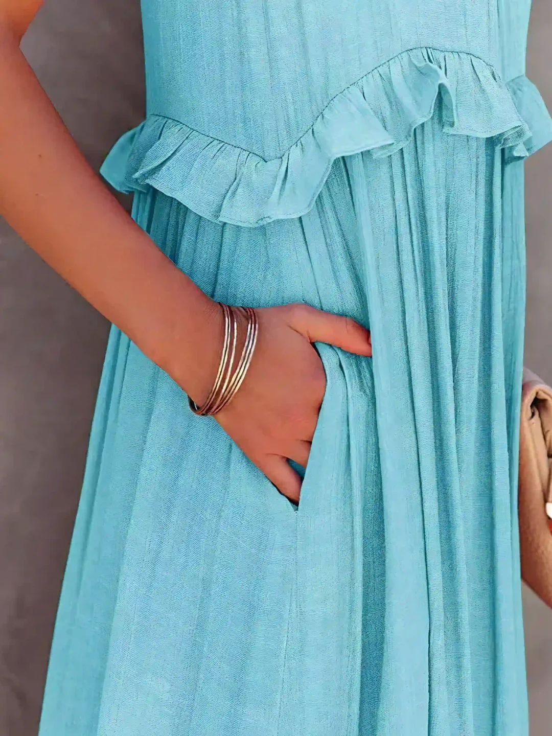 Mabel™ – Robe Longue Volants & Légèreté