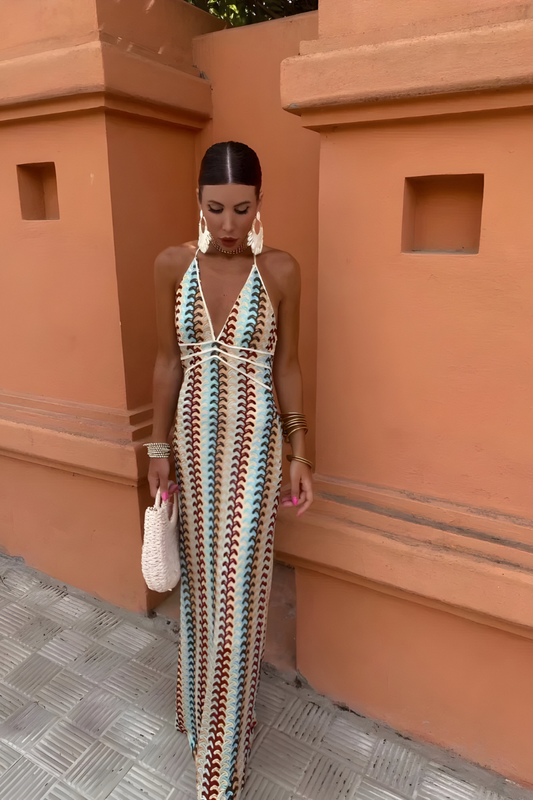 Solena™ | Robe longue bohème à dos nu