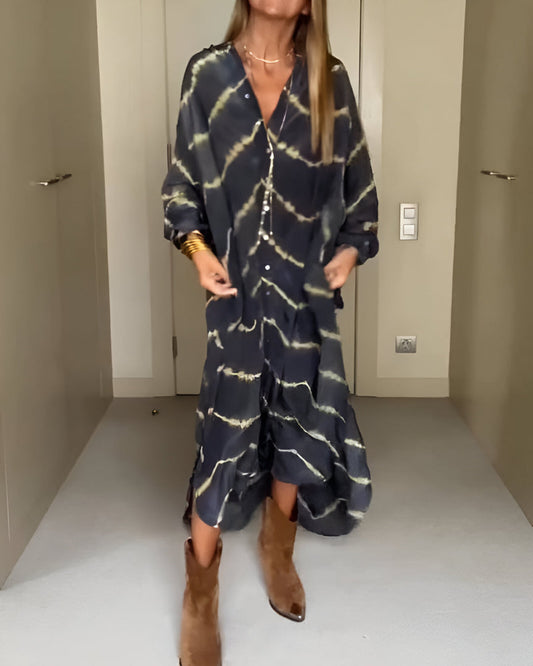 Camille | Robe Longue Bohème à Rayures