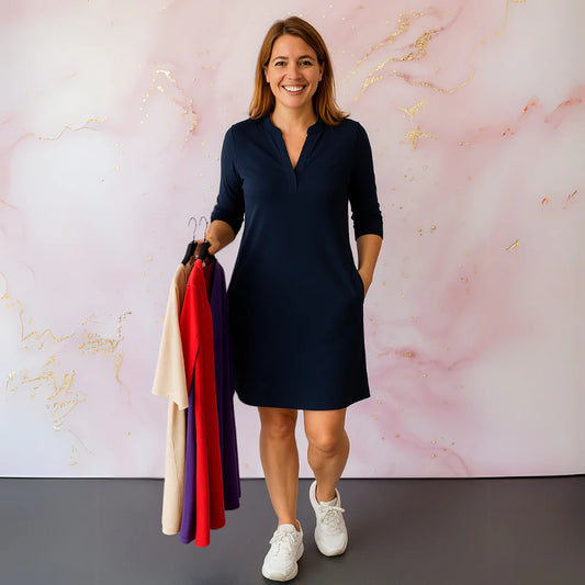 Elodie™ | Robe Unie à Col en V