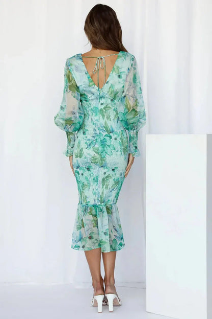 Nevara | Robe Midi Imprimé Floral